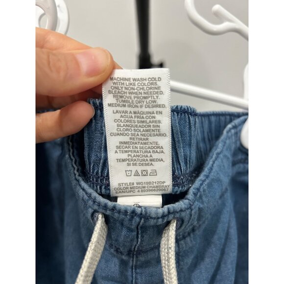 Wonder Nation Boys 14 16 Chambray Drawstring Shorts XL Cotton Blend - Picture 7 of 9